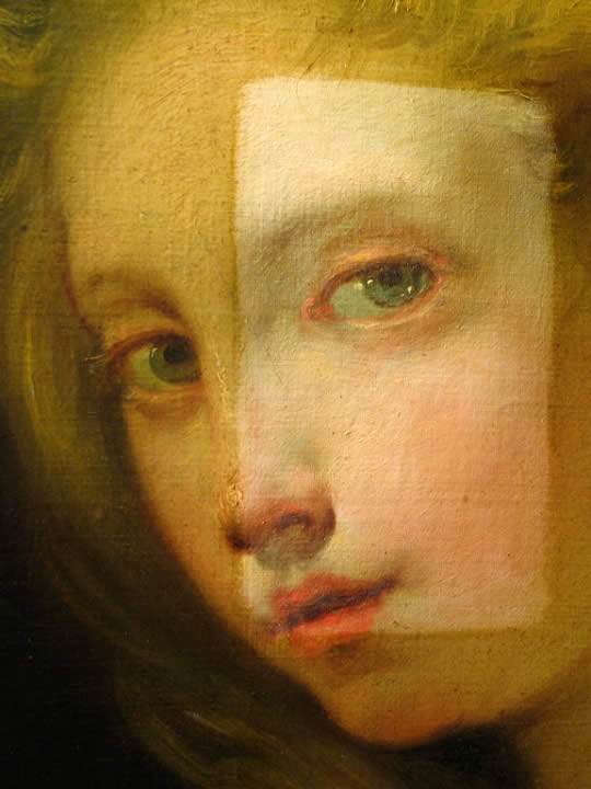 brighter area of painting